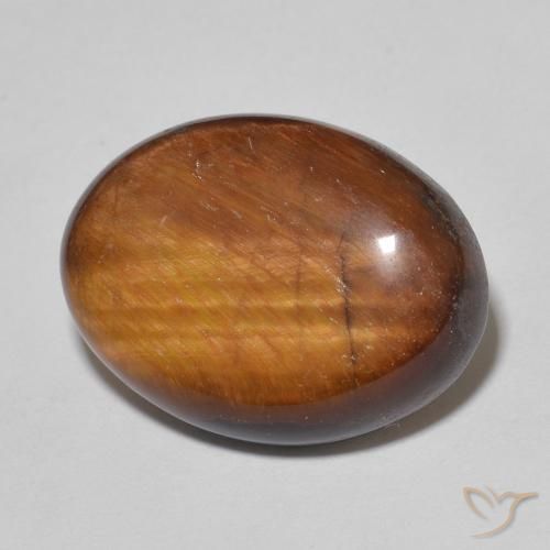 Occhio di tigre Marrone caldo naturale da 10.25 ct, Ovale, Opaco