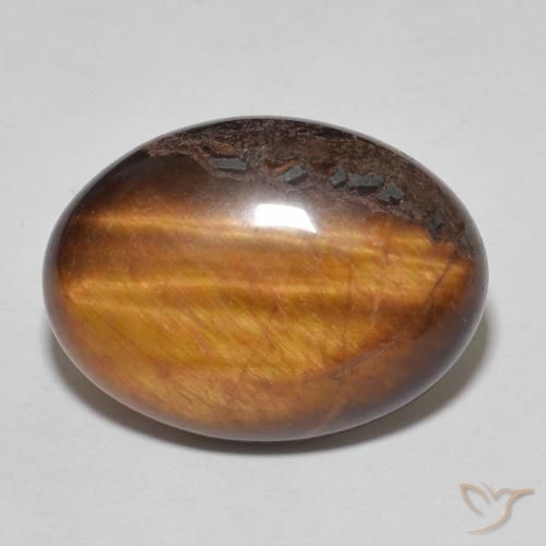 11.24ct Naturale Pan di zenzero marrone Occhio di tigre, Ovale, Opaco