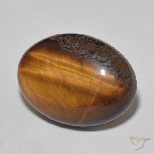 Occhio di tigre Pan di zenzero marrone naturale da 11.24 ct, Ovale, Opaco