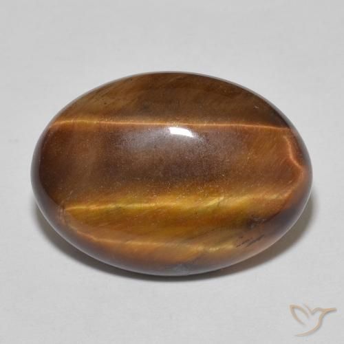 9.66ct Naturale Marrone dorato Occhio di tigre, Ovale, Opaco