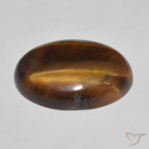 Occhio di tigre Marrone dorato naturale da 9.66 ct, Ovale, Opaco