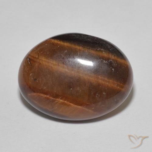 8.54ct Naturale Marrone arancio Occhio di tigre, Ovale, Opaco
