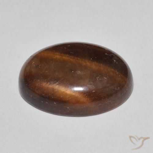 Occhio di tigre Marrone arancio naturale da 8.54 ct, Ovale, Opaco