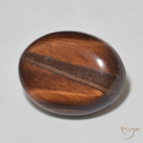 Occhio di tigre Marrone caldo naturale da 8.72 ct, Ovale, Opaco