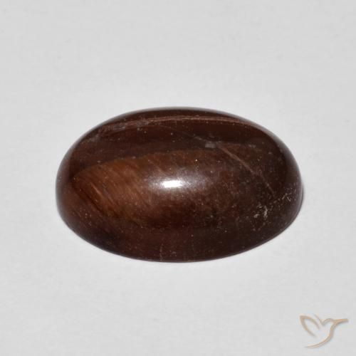 Occhio di tigre Marrone rossastro naturale da 6.22 ct, Ovale, Opaco