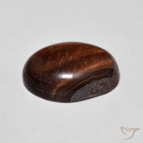 Occhio di tigre Marrone rossastro naturale da 5.53 ct, Ovale, Opaco
