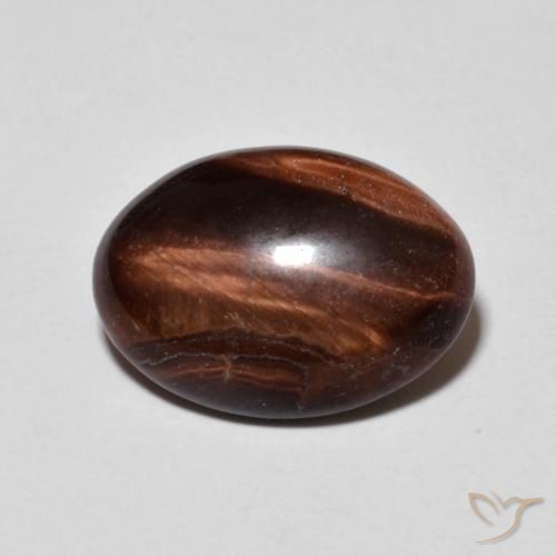 4.17ct Naturale marrone pecan Occhio di tigre, Ovale, Opaco