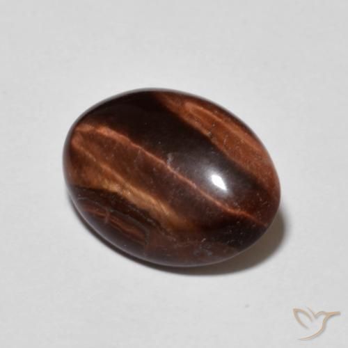 Occhio di tigre marrone pecan naturale da 4.17 ct, Ovale, Opaco