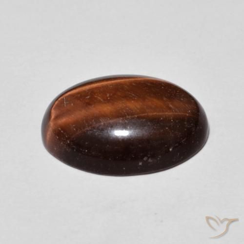Occhio di tigre Marrone rossastro naturale da 5.15 ct, Ovale, Opaco
