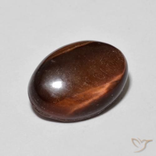 Occhio di tigre Marrone rossastro naturale da 5.42 ct, Ovale, Opaco
