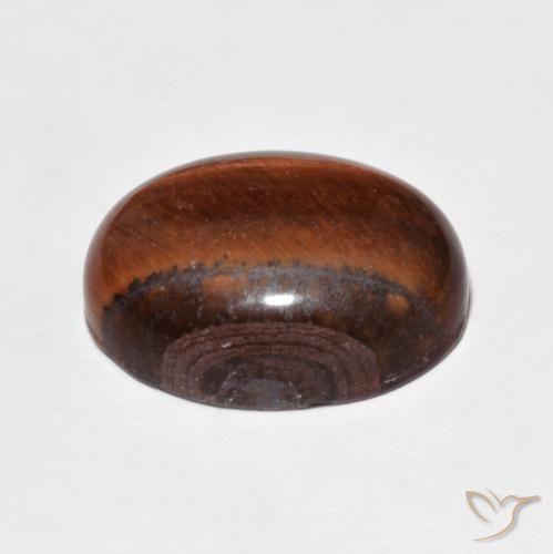 Occhio di tigre Medium Dark-Brown naturale da 10.00 ct, Ovale, Opaco
