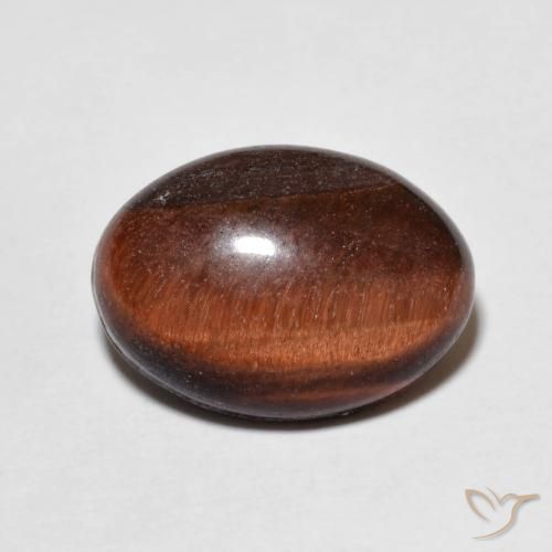 5.64ct Naturale Medium Dark-Brown Occhio di tigre, Ovale, Opaco