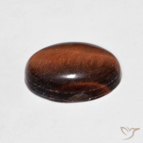 Occhio di tigre Medium Dark-Brown naturale da 5.64 ct, Ovale, Opaco