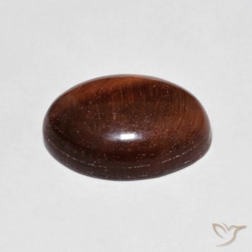 Occhio di tigre Medium Dark-Brown naturale da 5.38 ct, Ovale, Opaco