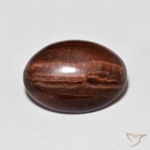 4.59ct Naturale Marrone caldo Occhio di tigre, Ovale, Opaco