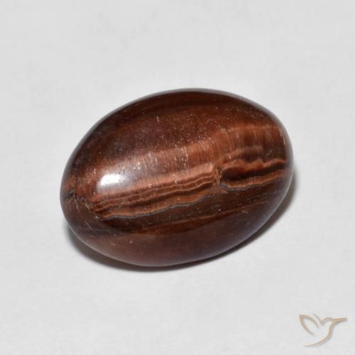 Occhio di tigre Marrone caldo naturale da 4.59 ct, Ovale, Opaco