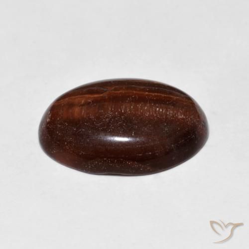 Occhio di tigre Marrone caldo naturale da 4.59 ct, Ovale, Opaco