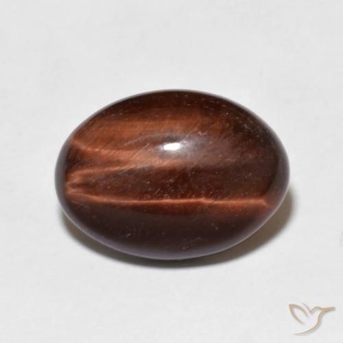 5.18ct Naturale Marrone caldo Occhio di tigre, Ovale, Opaco