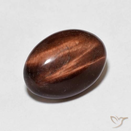 Occhio di tigre Marrone caldo naturale da 5.18 ct, Ovale, Opaco