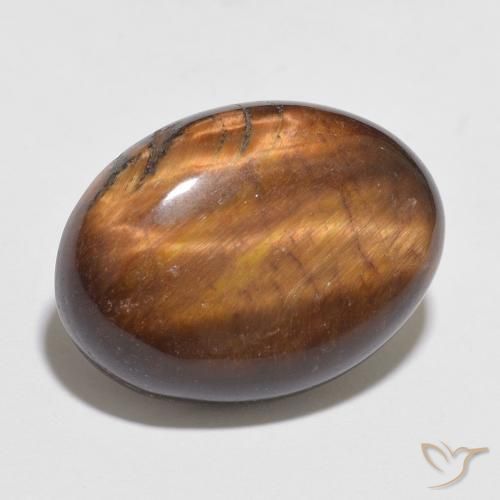 Occhio di tigre Marrone caldo naturale da 10.95 ct, Ovale, Opaco