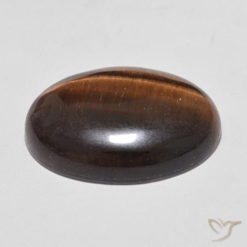 Occhio di tigre Marrone rossastro naturale da 9.86 ct, Ovale, Opaco