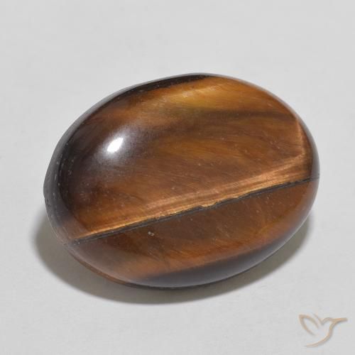 Occhio di tigre Cannella Brown naturale da 10.04 ct, Ovale, Opaco