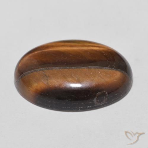 Occhio di tigre Cannella Brown naturale da 10.04 ct, Ovale, Opaco