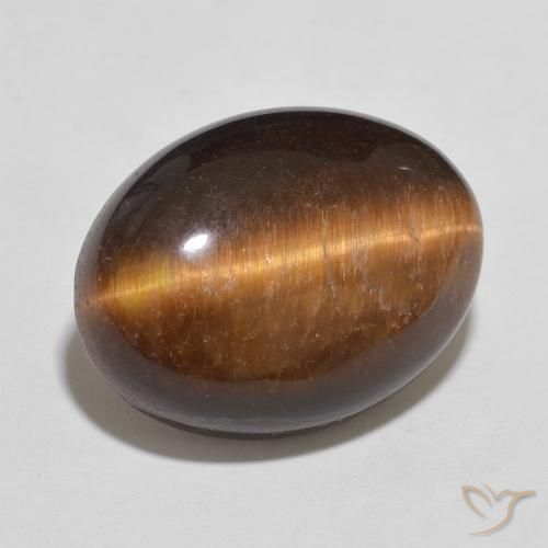 Occhio di tigre Marrone medio naturale da 11.10 ct, Ovale, Opaco