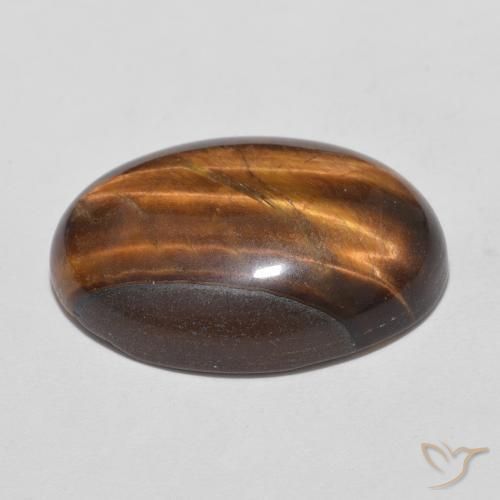 Occhio di tigre Cannella Brown naturale da 10.43 ct, Ovale, Opaco