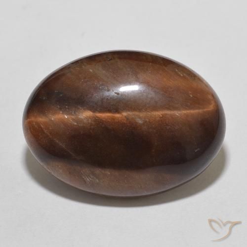 10.01ct Naturale Marrone rossastro Occhio di tigre, Ovale, Opaco