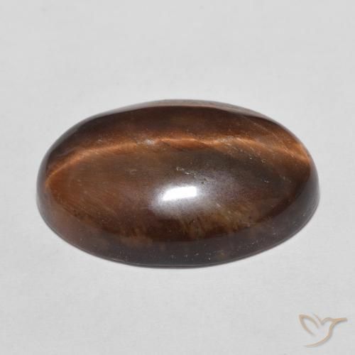 Occhio di tigre Marrone rossastro naturale da 10.01 ct, Ovale, Opaco
