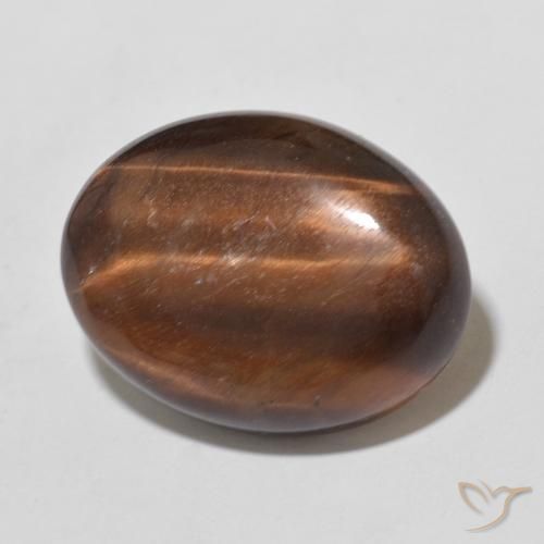Occhio di tigre Cannella Brown naturale da 9.80 ct, Ovale, Opaco