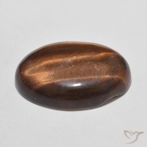 Occhio di tigre Cannella Brown naturale da 9.80 ct, Ovale, Opaco