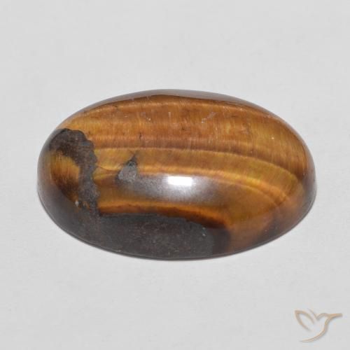 Occhio di tigre Marrone caldo naturale da 11.39 ct, Ovale, Opaco