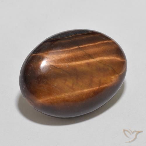Occhio di tigre Marrone rossastro naturale da 9.78 ct, Ovale, Opaco