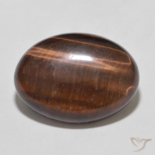 10.52ct Naturale Marrone caldo Occhio di tigre, Ovale, Opaco