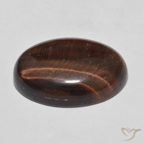Occhio di tigre Marrone caldo naturale da 10.52 ct, Ovale, Opaco