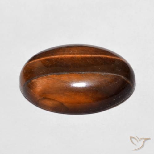 Occhio di tigre Marrone Cannella Intenso naturale da 10.65 ct, Ovale, Opaco