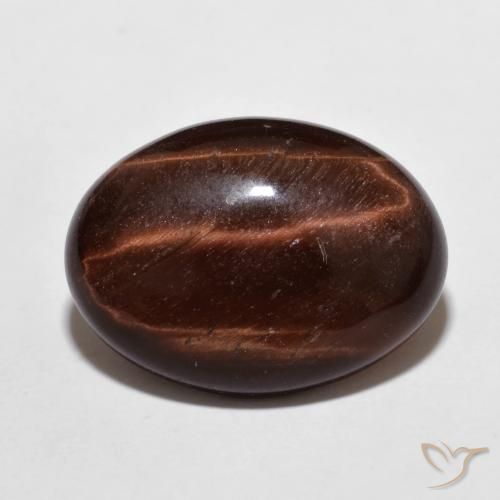 9.08ct Naturale Marrone rossastro Occhio di tigre, Ovale, Opaco