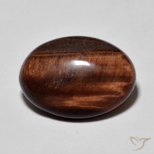 9.88ct Naturale Pan di zenzero marrone Occhio di tigre, Ovale, Opaco