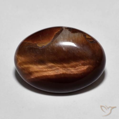 9.63ct Naturale Marrone caldo Occhio di tigre, Ovale, Opaco