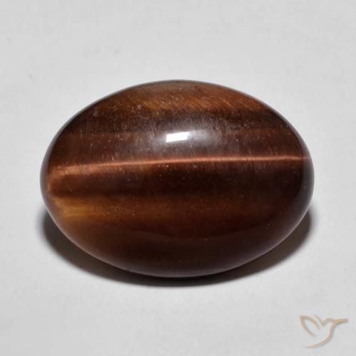 8.96ct Naturale Pan di zenzero marrone Occhio di tigre, Ovale, Opaco