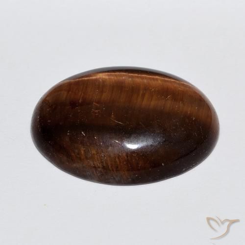Occhio di tigre Marrone Cannella Intenso naturale da 8.89 ct, Ovale, Opaco