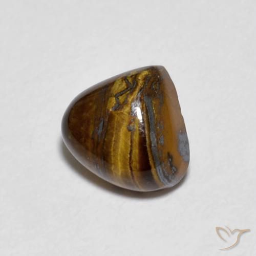 Occhio di tigre Marrone caldo naturale da 0.87 ct, Forma a pera, Opaco