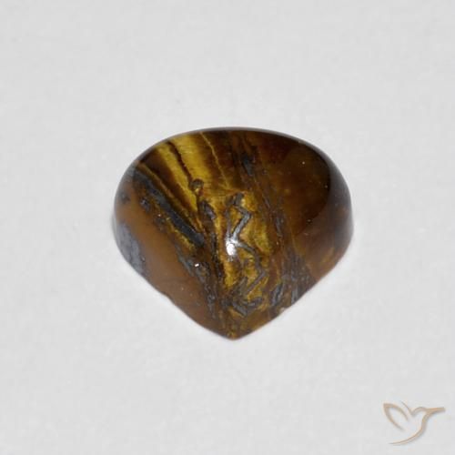 Occhio di tigre Marrone caldo naturale da 0.87 ct, Forma a pera, Opaco