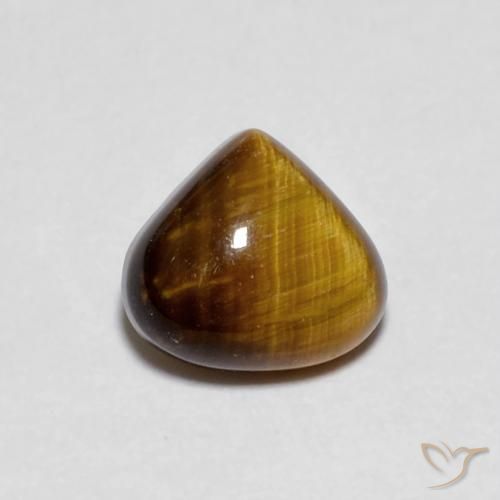 0.74ct Naturale Marrone caldo Occhio di tigre, Forma a pera, Opaco