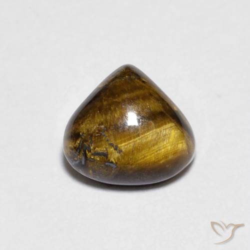 0.84ct Naturale Marrone dorato Occhio di tigre, Forma a pera, Opaco