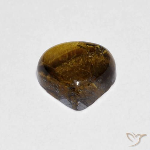 Occhio di tigre Marrone dorato naturale da 0.84 ct, Forma a pera, Opaco