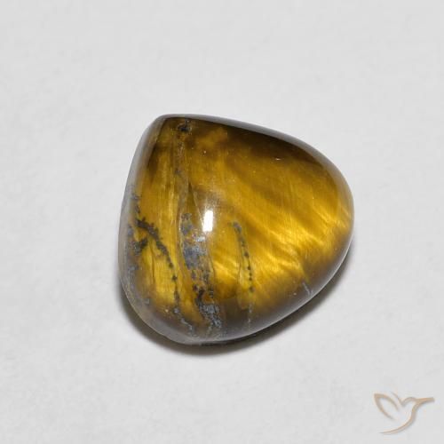 Occhio di tigre Marrone caldo naturale da 1.98 ct, Forma a pera, Opaco