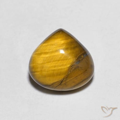 1.89ct Naturale Marrone giallastro Occhio di tigre, Forma a pera, Opaco